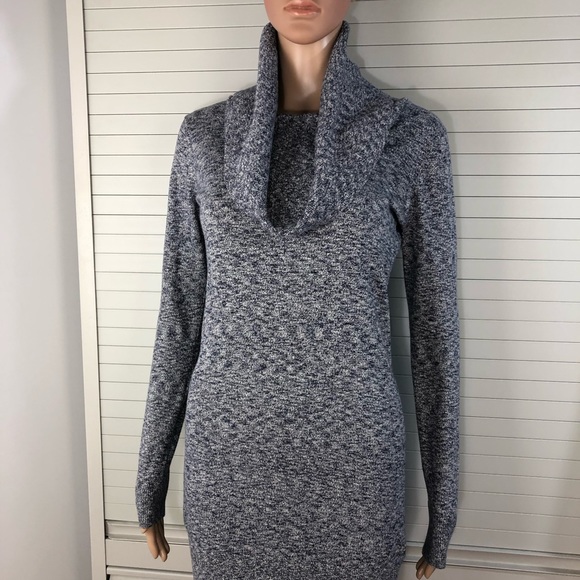 NWT French Connection Women Cowl Neck Gray Melange Knit Tunic Sweater S - Picture 2 of 7